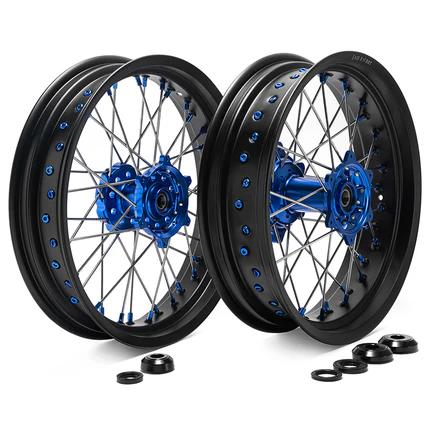For Yamaha YZ125 / YZ250 1999-2025 21" 17" Front 19" 18" 17" Rear Spoked Wheel Rim Hub Set