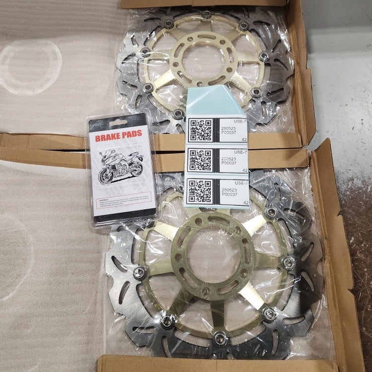 Returned 2pcs Front Brake Disc Rotors & Front Brake Pad for Triumph Tiger 1050 2007-2014