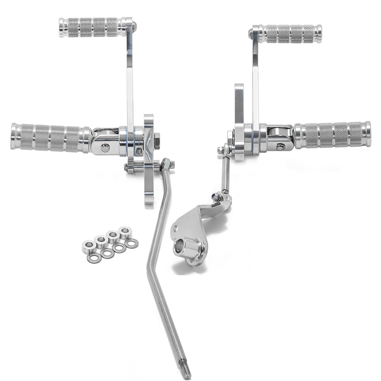 Returned 3.54" Silver Forward Controls For Honda VT750DC Shadow Spirit 2002-2007