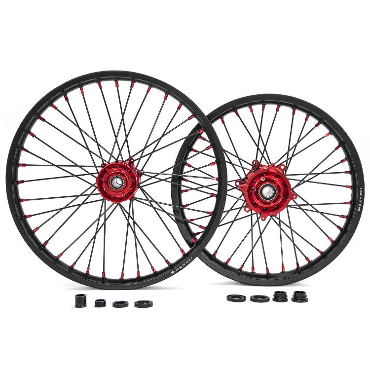For Honda CRF250R 14-24 / CRF450R 13-24 / CRF250RX 19-24 / CRF450RX 17-24 Front Rear Spoked Wheel Rim Hub Sets
