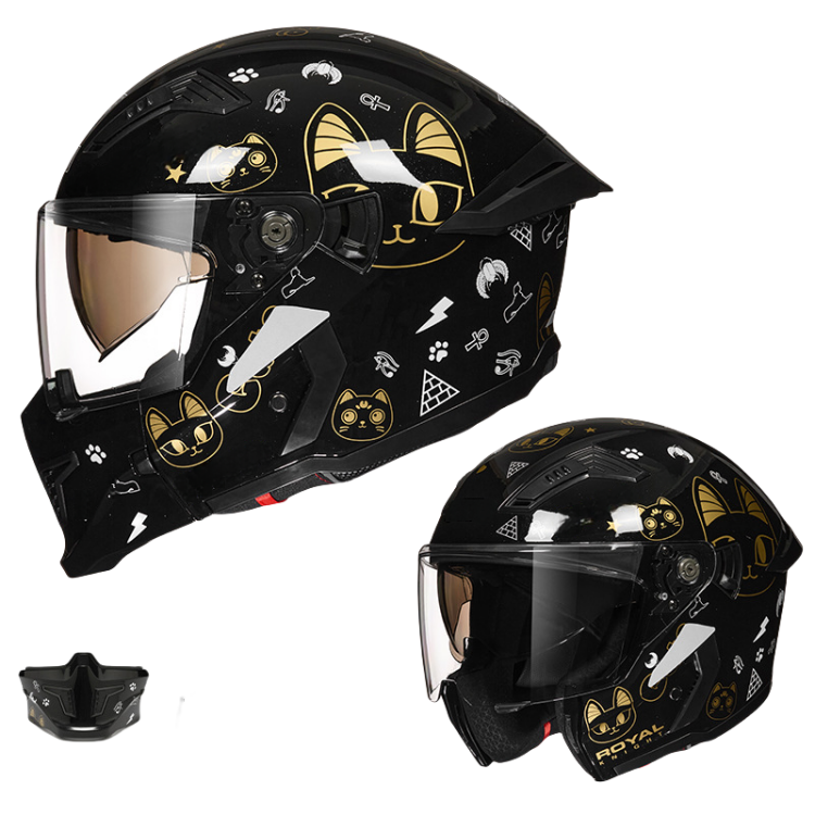 DOT Certification Combined Motorcycle Helmet For Full Face/Half Face/3/4 Face / Reserved Bluetooth headset slot
