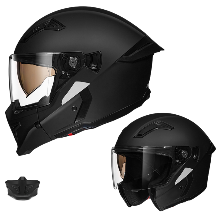 DOT Certification Combined Motorcycle Helmet For Full Face/Half Face/3/4 Face / Reserved Bluetooth headset slot