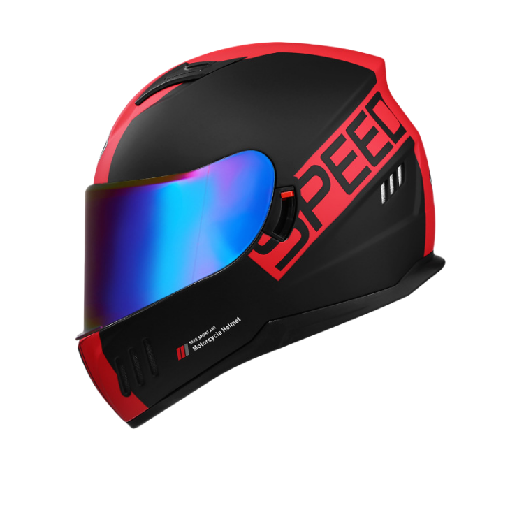 DOT Certified Dual Lens Cycling Full Face Helmet / Reserved Bluetooth headset slot / ABS shell + reinforced double PC lenses