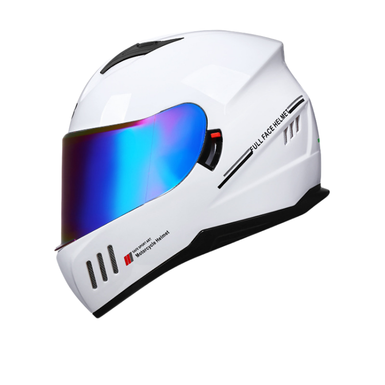 DOT Certified Dual Lens Cycling Full Face Helmet / Reserved Bluetooth headset slot / ABS shell + reinforced double PC lenses