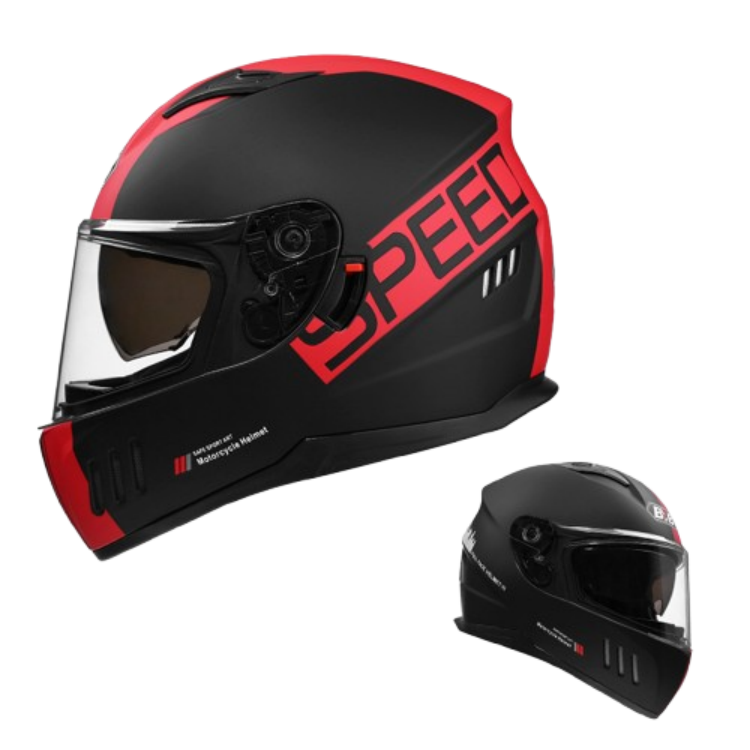 DOT Certified Dual Lens Cycling Full Face Helmet / Reserved Bluetooth headset slot / ABS shell + reinforced double PC lenses