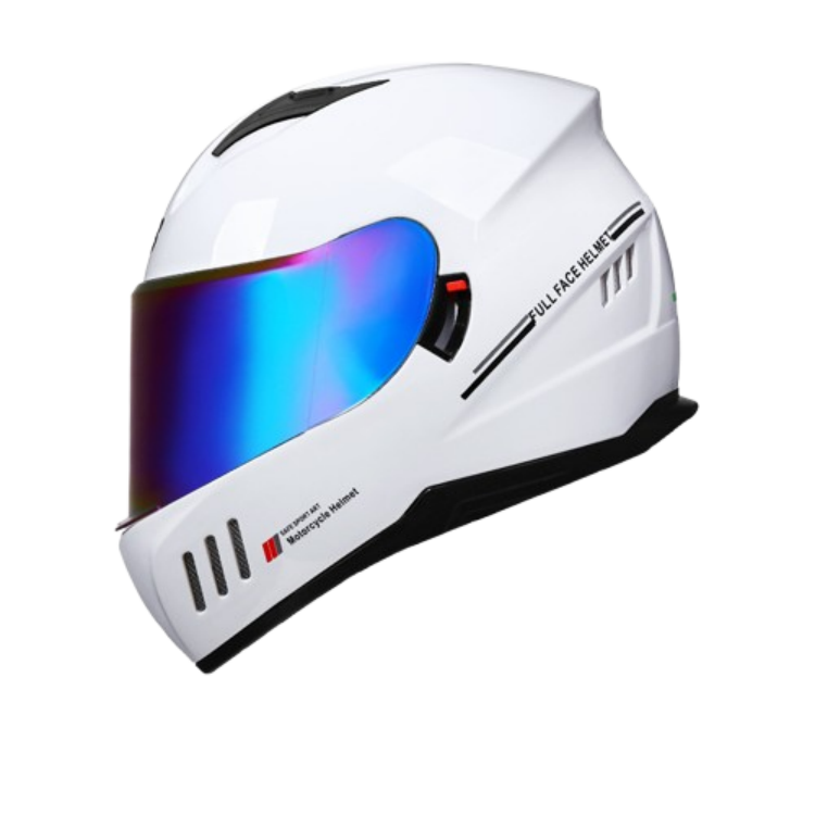 DOT Certified Dual Lens Cycling Full Face Helmet / Reserved Bluetooth headset slot / ABS shell + reinforced double PC lenses