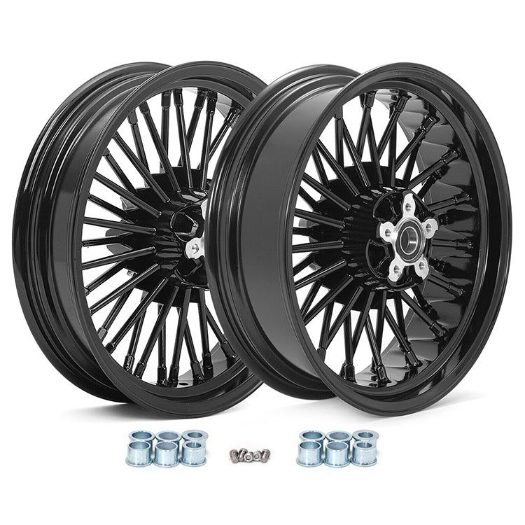 For Harley Dyna Super Glide Low Rider Wide Glide Fat Bob Street Bob Switchback Front Rear Dual Disc Fat Spoke Wheel