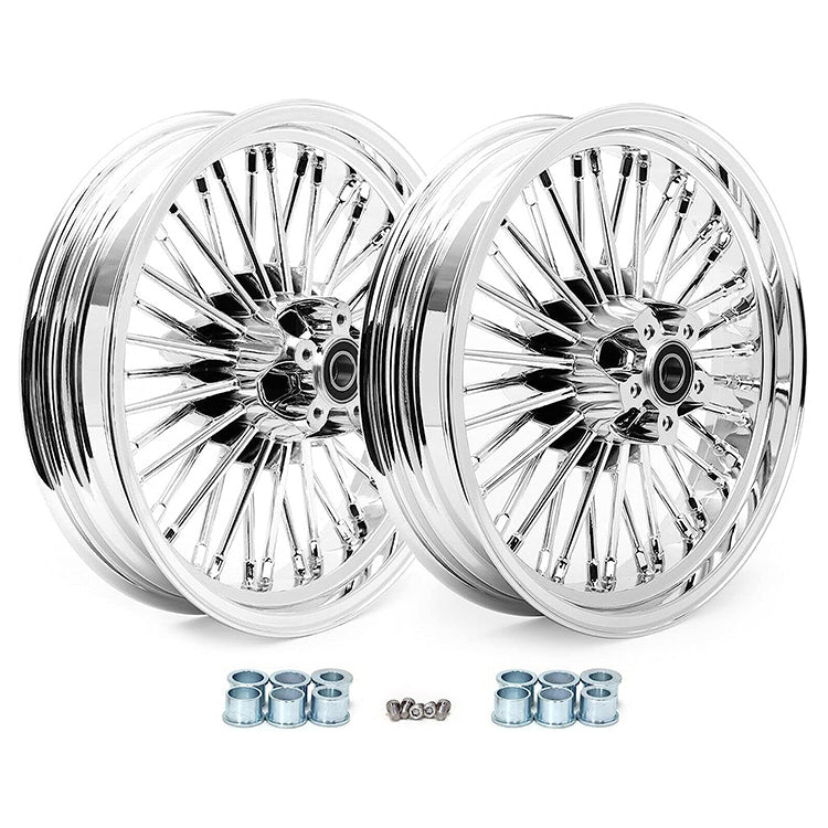 For Harley Dyna Super Glide Low Rider Wide Glide Fat Bob Street Bob Switchback Front Rear Dual Disc Fat Spoke Wheel