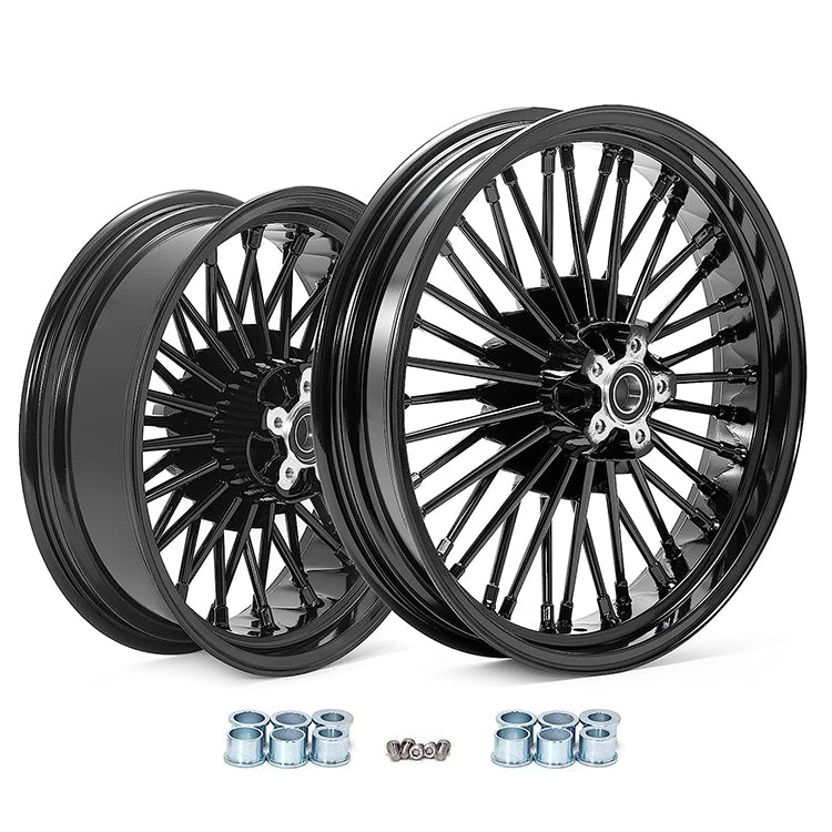 For Harley Dyna Super Glide Low Rider Wide Glide Fat Bob Street Bob Switchback Front Rear Dual Disc Fat Spoke Wheel