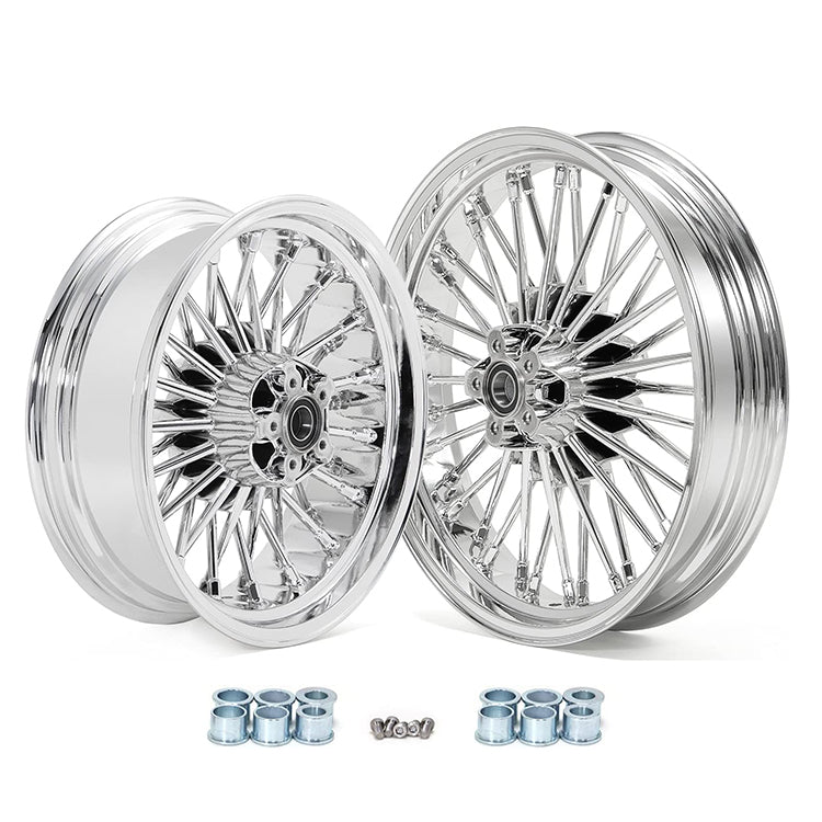 For Harley Dyna Super Glide Low Rider Wide Glide Fat Bob Street Bob Switchback Front Rear Dual Disc Fat Spoke Wheel