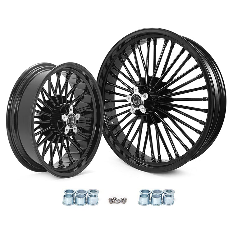 For Harley Dyna Super Glide Low Rider Wide Glide Fat Bob Street Bob Switchback Front Rear Dual Disc Fat Spoke Wheel