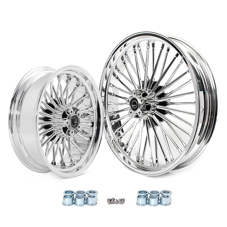 For Harley Dyna Super Glide Low Rider Wide Glide Fat Bob Street Bob Switchback Front Rear Dual Disc Fat Spoke Wheel