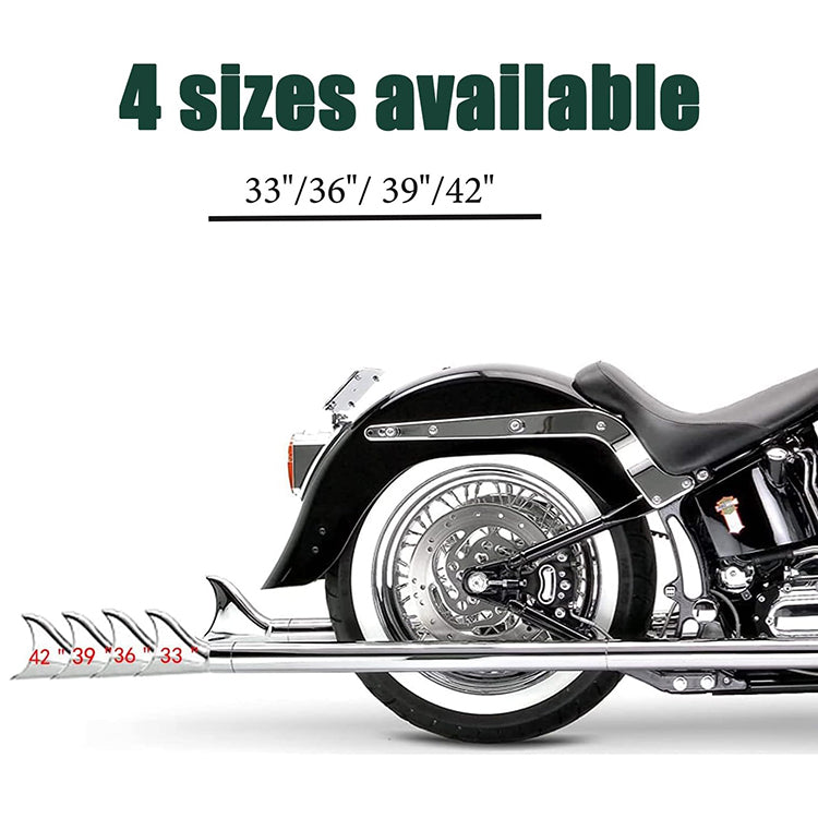 For Harley Touring Baggers Road Glide / Electra Glide / Street Glide / Road King / Tri Glide 2017-2025 Fishtail Slip on Muffler Exhaust Pipes