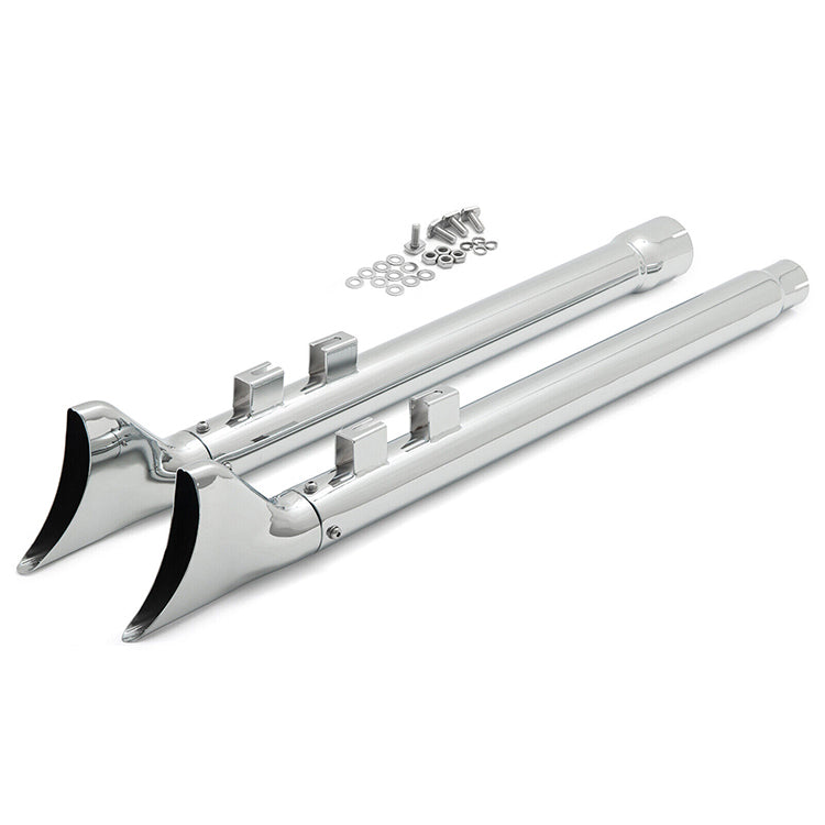 For Harley Touring Baggers Road Glide / Electra Glide / Street Glide / Road King / Tri Glide 2017-2025 Fishtail Slip on Muffler Exhaust Pipes