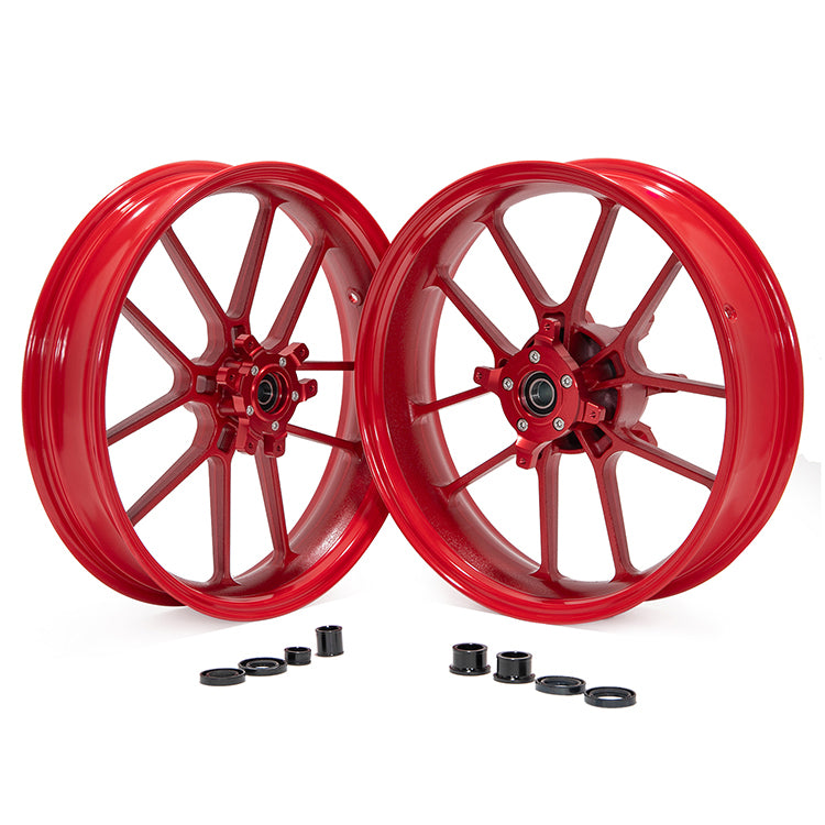 For Honda CR125 CR250 2002-2007 / CRF250R 2004-2013 / CRF450R 2002-2012 17x3.5 Front & 17x4.25 Rear Tubeless Supermoto Cast Wheels