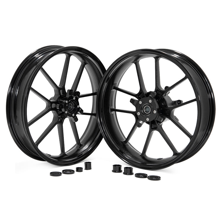 For Honda CR125 CR250 2002-2007 / CRF250R 2004-2013 / CRF450R 2002-2012 17x3.5 Front & 17x4.25 Rear Tubeless Supermoto Cast Wheels