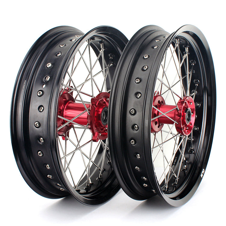 For Honda CRF250RX 2019-2025 / CRF450RX 2017-2025 Front Rear Spoke Wheel Rim Hub Set