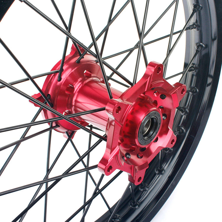 For Honda CRF250X 2004-2009 2012-2016 / CRF450X 2005-2009 2012-2016 Front Rear Spoke Wheel Rim Hub Set