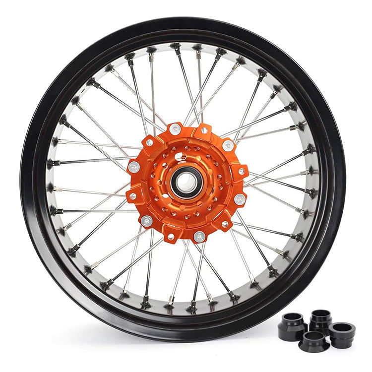 For KTM 690 Enduro / 690 Enduro R 2008-2021 17 Front Rear Spoke Wheel Rim Hub Set