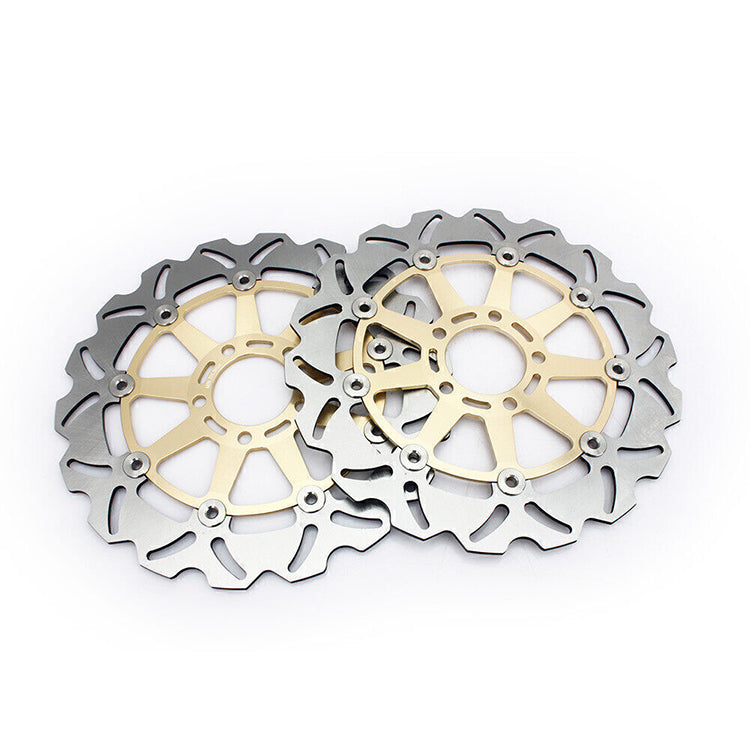 For Kawasaki KR250 1989-1992 2pcs Front Brake Disc Rotors