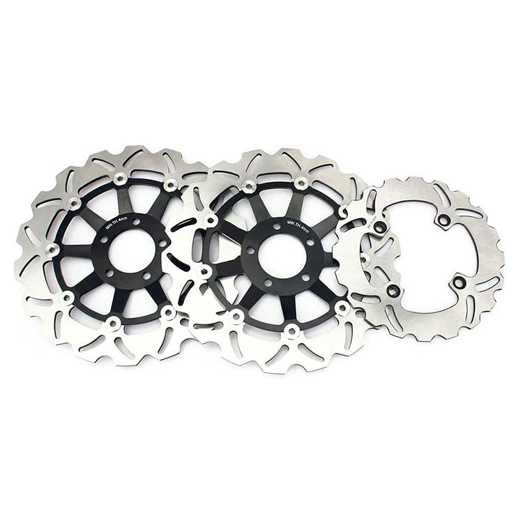 For Kawasaki Ninja ZX6R 1998-2002 / ZX9R 1998-1999 / Z750 2004-2006 / Z750S 2005-2007 / Z1000 2003-2006 Front Rear Brake Disc Rotors