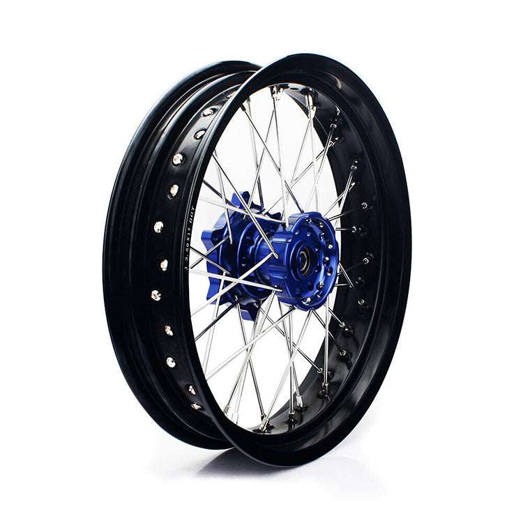 For Suzuki DR650SE 1996-2024 17 Supermoto Front Rear Spoke Wheel Rim Hub Set