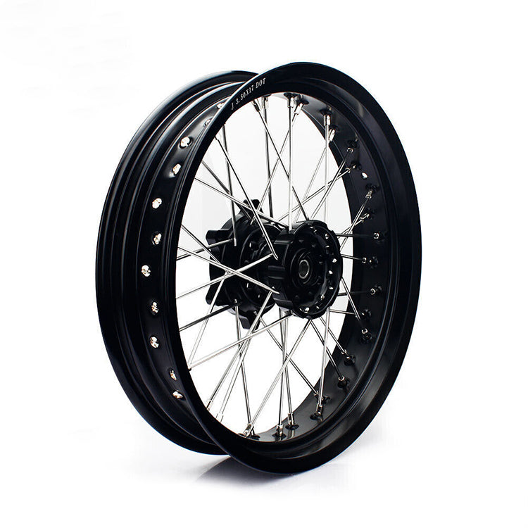 For Suzuki DR650SE 1996-2024 17 Supermoto Front Rear Spoke Wheel Rim Hub Set