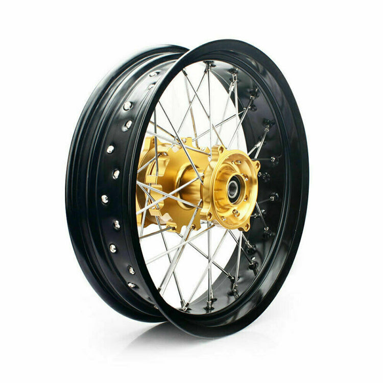 For Suzuki DR650SE 1996-2024 17 Supermoto Front Rear Spoke Wheel Rim Hub Set