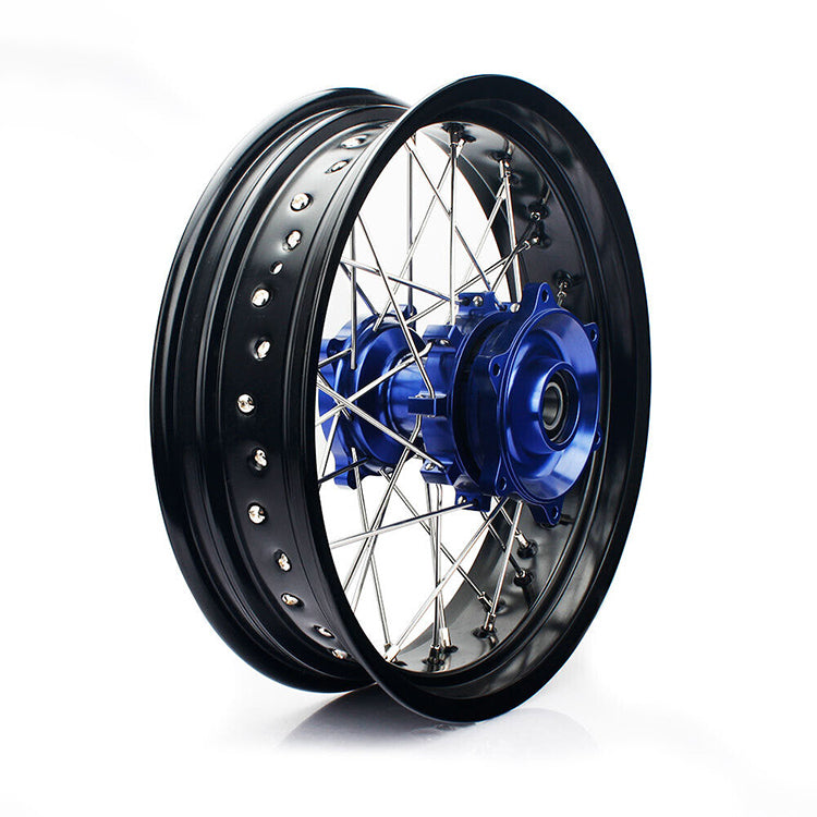For Suzuki DR650SE 1996-2024 17 Supermoto Front Rear Spoke Wheel Rim Hub Set