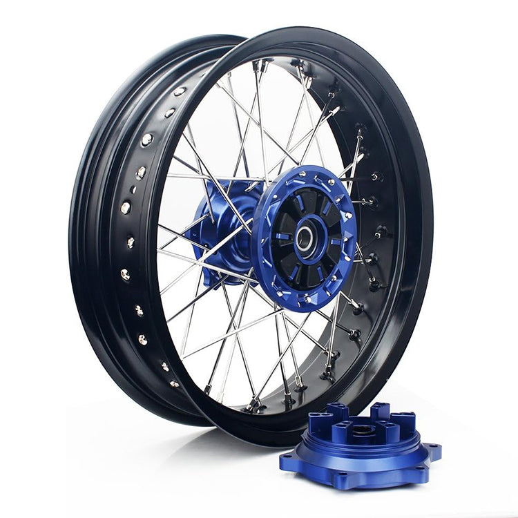 For Suzuki DRZ400 2000-2004 / DRZ400S 2000 2002-2022 / DRZ400E 2000-2007/ DRZ400SM 2000-2024 17 Supermoto Front Rear Spoke Wheel Rim Hub Set