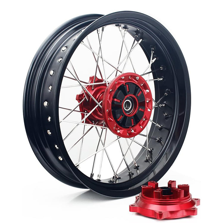 For Suzuki DRZ400 2000-2004 / DRZ400S 2000 2002-2022 / DRZ400E 2000-2007/ DRZ400SM 2000-2024 17 Supermoto Front Rear Spoke Wheel Rim Hub Set