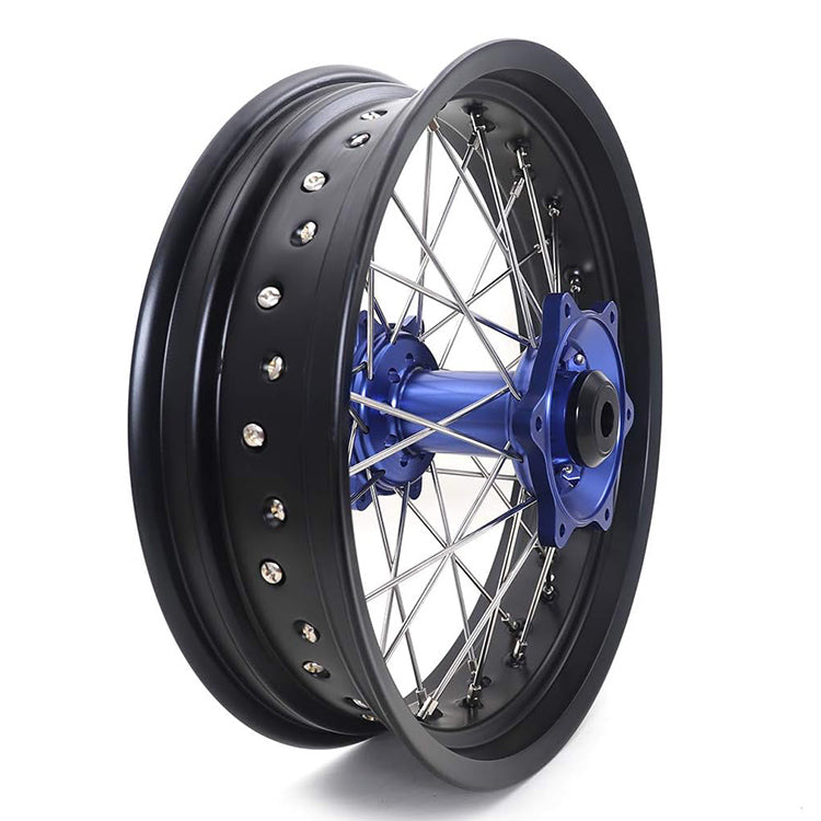 For Yamaha YZ250F YZ450F 2009-2013 17x3.5 Front 17x4.25 Rear Spoke Wheel Rim Hub Set