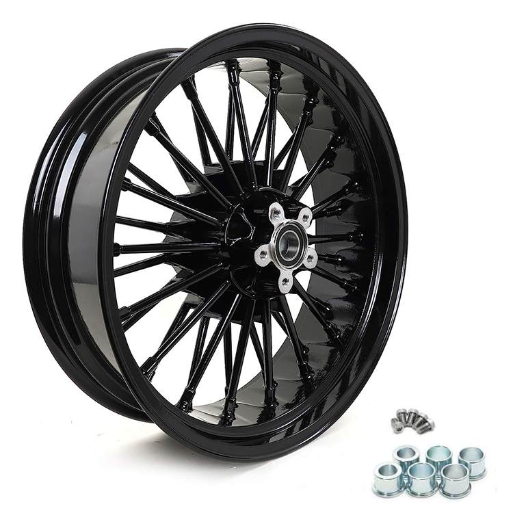 For Harley Dyna Super Glide Low Rider Wide Glide Fat Bob Street Bob Switchback Front Rear Dual Disc Fat Spoke Wheel