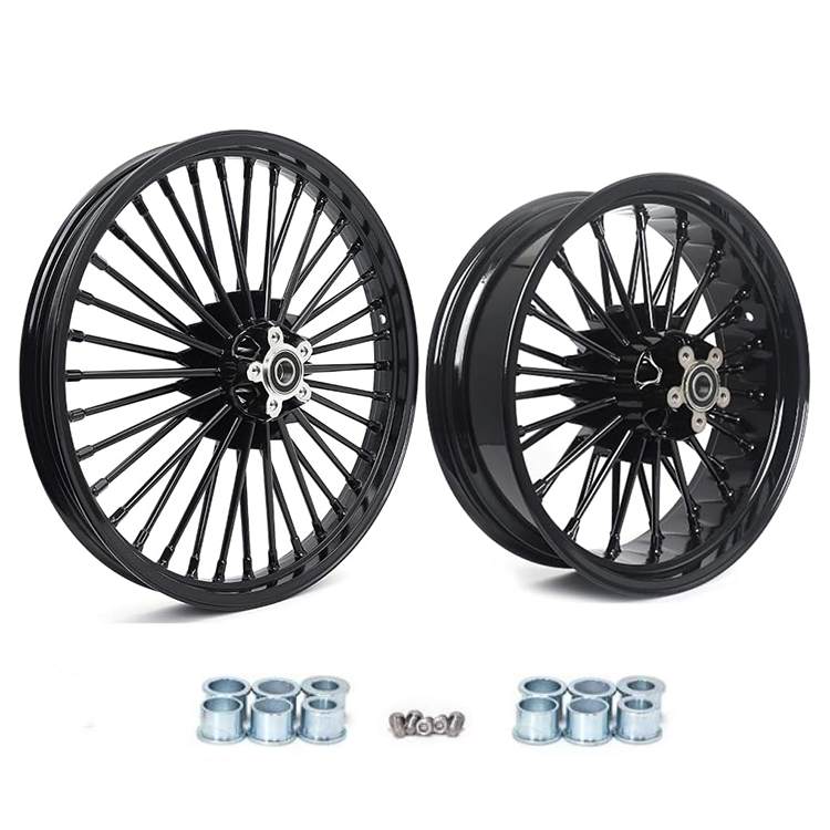 For Harley Dyna Super Glide Low Rider Wide Glide Fat Bob Street Bob Switchback Front Rear Dual Disc Fat Spoke Wheel