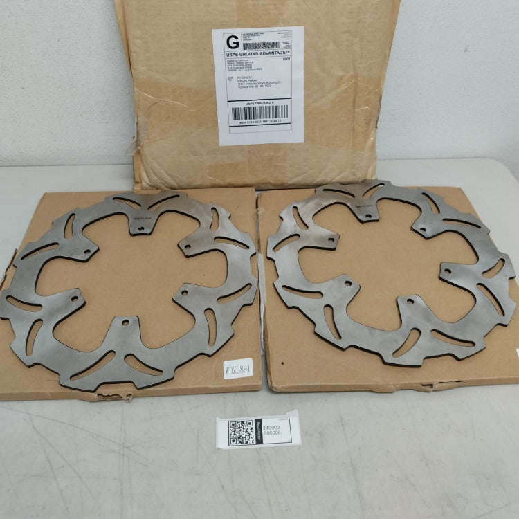 For KTM 990 Adventure R 2008-2012 / 990 Adventure S / 950 Super Enduro R 2006-2008 Returned 2pcs Front Brake Disc Rotors