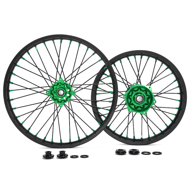 For Kawasaki KX250F KX450F 2006-2018 / KX250 2006-2013 2019-2020 / KX125 2006-2013 Aluminum 21" 17"Front & 17" / 18" / 19" Rear Wheel Rim Hub Sets