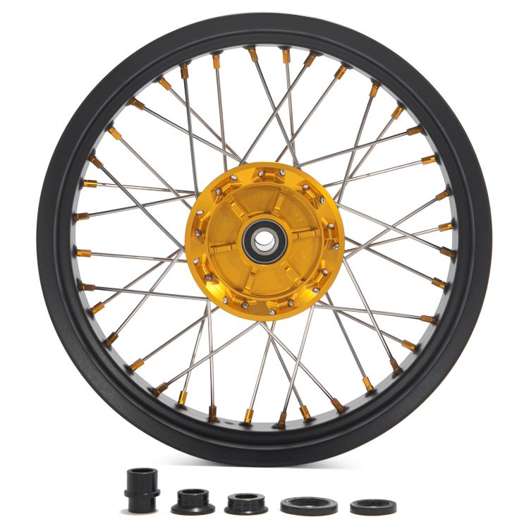 For Suzuki DR650SE 1996-2024 17" Supermoto Front Rear Wheel Rim Hub Set