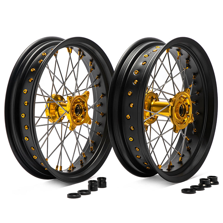 For Suzuki RMZ250 2007-2024 / RMZ450 2005-2024 21" 17" Front 19" 17" Rear Wheel Rim Hub Sets