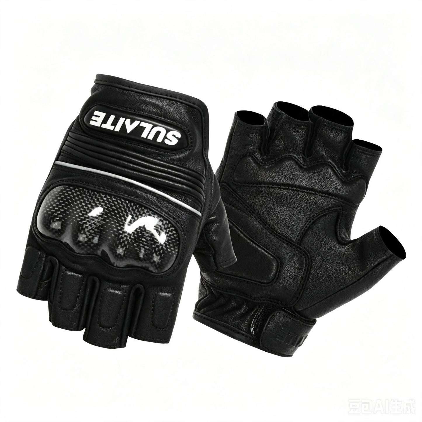 Summer Breathable Half-Finger Motorcycle Riding Gloves – Sheepskin & Carbon Fiber Racing Protection
