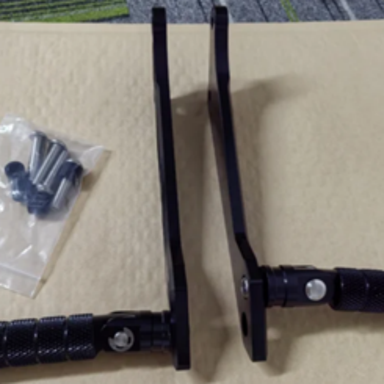 Returned Black Front Rear Foot Pegs Pedal Bracket Kit For Talaria Sting / Talaria Sting MX3 / Talaria Sting R MX4 / Talaria Sting MX5 Pro