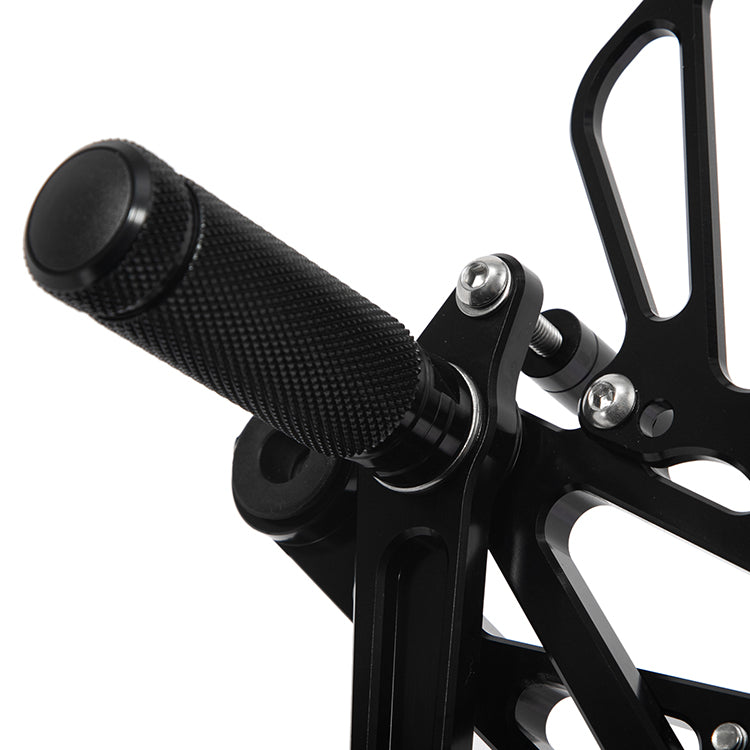 For Yamaha YZF-R6 2006-2016 CNC Black Rear Set Adjustable Footpegs