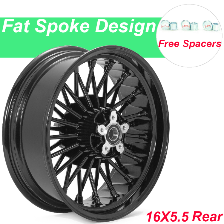 For Harley Dyna Wide Glide / Street Bob / Low Rider / Super Glide 2008-2017 Fat Spoke Front Rear Wheels