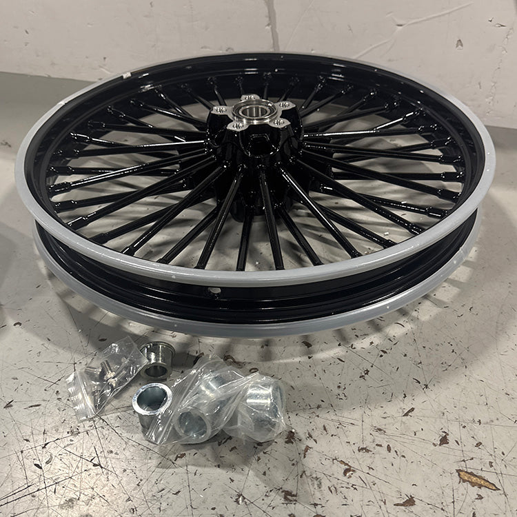 Returned Front 21x 2.15 For Harley Dyna / Touring / Softail Rear Dual Disc Fat Spoke Wheels