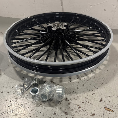 Returned Front 21x 2.15 For Harley Dyna / Touring / Softail Rear Dual Disc Fat Spoke Wheels