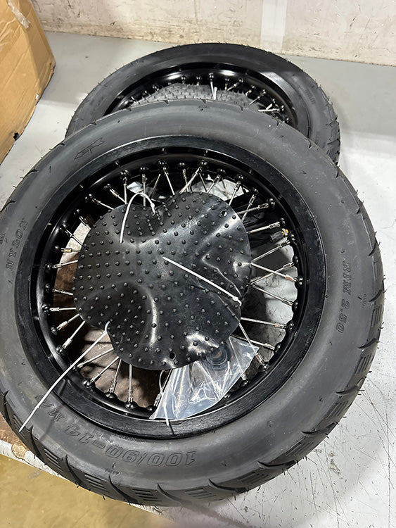 Returned Supermoto 14" Wheel Rim Hub Tire Set for Sur-Ron Light Bee X / Segway X160 X260 / 79Bike Falcon M / E Ride Pro-SS 2.0 2025 and earlier