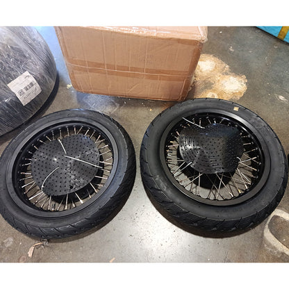 Returned Red 14" Supermoto Front Rear Wheel Rims Hubs Tires Set for Talaria Sting / Talaria XXX / Talaria Sting MX3 / Talaria Sting R MX4