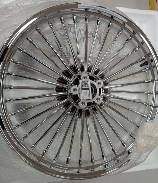 Front 21x2.15 Dual Disc Fat Spoke Wheel for Harley Touring bagger bike 1984-2008 and most of Dyna & Softail models