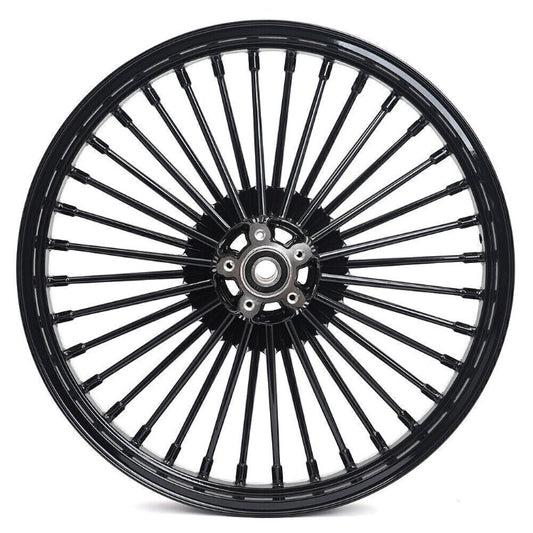 17" x 4.5" Fat Spoke Rear Wheel Black For Harley Dyna Wide Glide / Street Bob / Low Rider / Super Glide 2008-2017