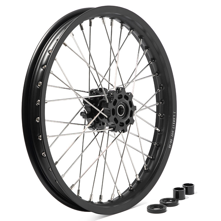 17x1.6 Front 17x2.15 Rear Aluminum Spoke Wheel Rim Hub Sets for Talaria Sting MX5 Pro