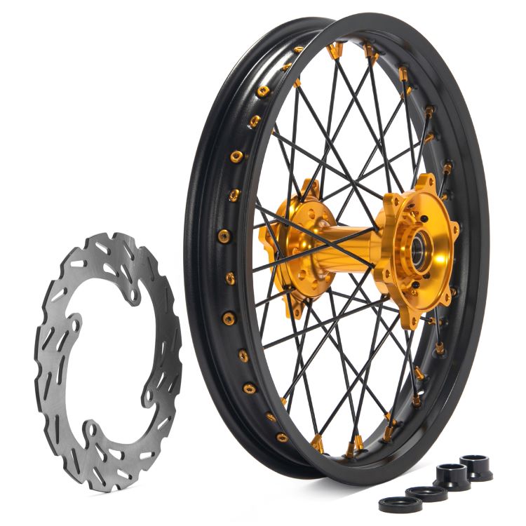 For SUZUKI RMZ 250 2007-2021 / RMZ 450 2005-2017 21 Front 18 Rear Wheel Rim Hub Rotor Set